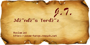 Jónás Teréz névjegykártya