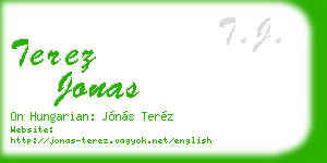 terez jonas business card