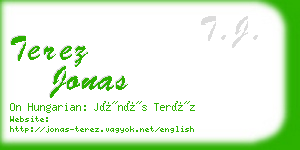 terez jonas business card